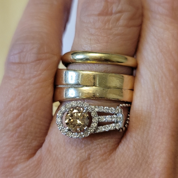 Choco Diamond 0.66c and 0.23c white Natural diamond necklace - Picture 7 of 14